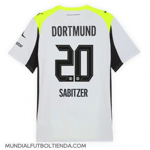 Camiseta Borussia Dortmund Marcel Sabitzer #20 Segunda Equipación Replica 2025-26 mangas cortas
